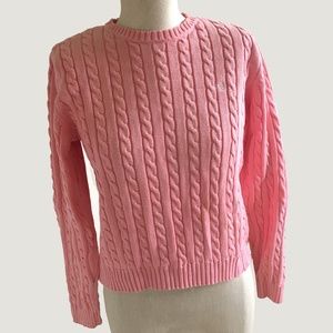Women's pink Ralph Lauren cable knit sweater